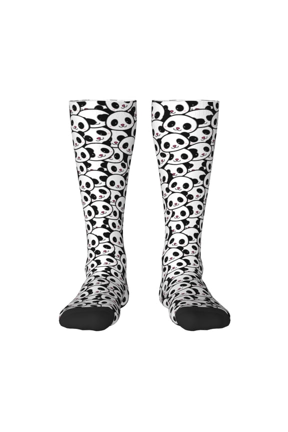 Cute Panda Face Knee Socks, High Socks Long Stretchy Sock Women Knee High Stocking, Long Socks for Women