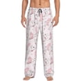 thumbnail image 1 of Vsdgher Cute Piggy Ballerina Print Mens Pajama Pants Sleep & Lounge Pants, PJ Bottoms With elastic waistb and Pockets, 1 of 5
