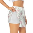 thumbnail image 1 of Vsdgher Cute Pigs Print Women's Running Double Layer Shorts High Waisted with Pockets Elastic Yoga Workout Athletic Gym Sports, 1 of 8