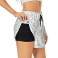 thumbnail image 1 of Vsdgher Cute Poodle Dog Print Women's Running Double Layer Shorts High Waisted with Pockets Elastic Yoga Workout Athletic Gym Sports, 1 of 8