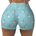 thumbnail image 1 of Vsdgher Cute Poodle Dog print Workout Shorts for Women Seamless Soft Smooth Gym Yoga Scrunch Active Exercise Fitness Shorts, 1 of 8