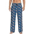 thumbnail image 1 of Vsdgher Cute Popcorn Print Mens Pajama Pants Sleep & Lounge Pants, PJ Bottoms With elastic waistb and Pockets, 1 of 5