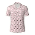 thumbnail image 1 of Vsdgher Cute Rabbit Print Men's Short Sleeve Stretch Polo Shirt, Moisture-Wicking Performance Polo Shirt, 1 of 8