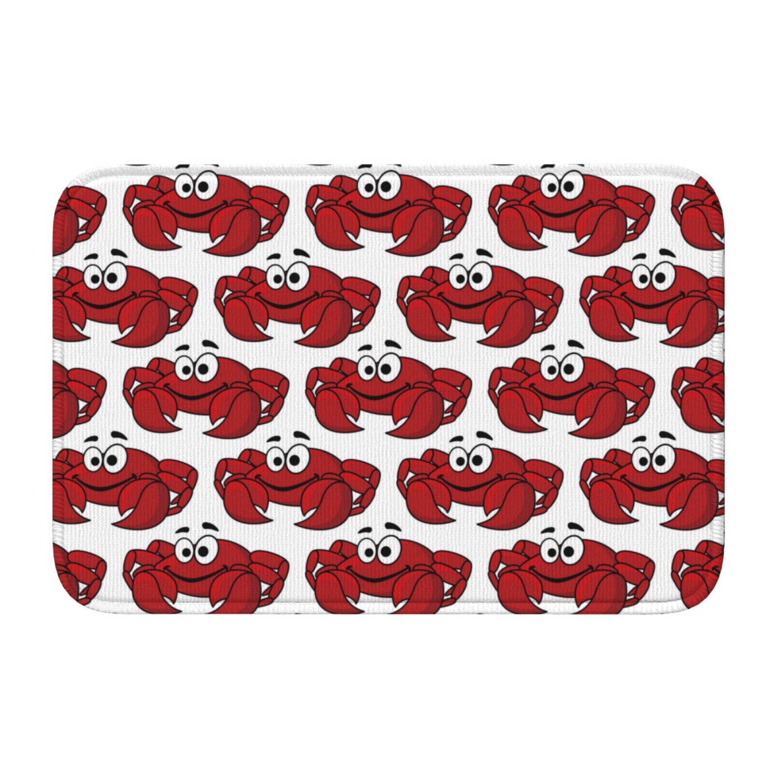 Vsdgher Cute Red Crab Hem Mat 40x60 - Multipurpose Doormat for Indoor & Outdoor Use - Welcome Your Guests with our Entrance Mat