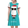 thumbnail image 1 of Vsdgher Cute Santa Claus for Womens Summer 2025 Casual Midi Maxi Dresses Lightweight Short Sleeve Round Neck Beach Dress -Medium, 1 of 7