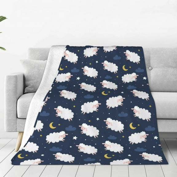 Vsdgher Cute Sheep 1 Ultra-Soft Micro flannel Blanket Throw Blankets for Couch Sofa, Bed (4 sizes)-40"x30"