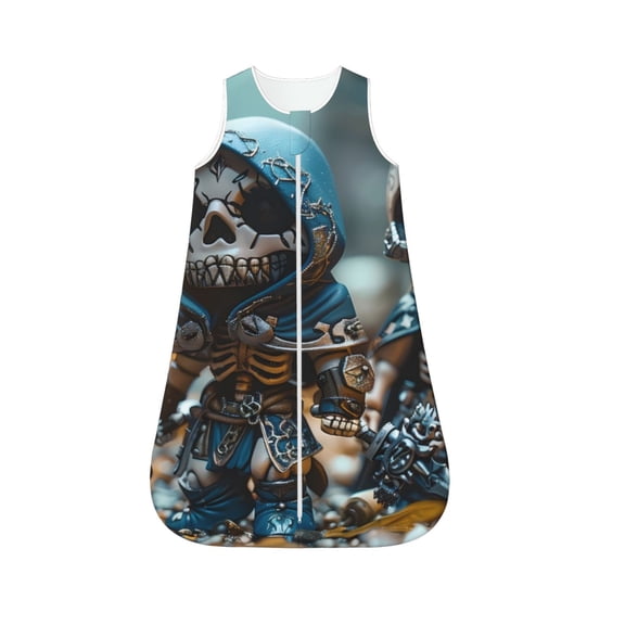 Vsdgher Cute Skeletons Figurines Baby Sleep Sack, Sleeveless Baby Sleeping Bag Toddler 2-Way Zipper Wearable Blanket for Infant Toddler Newborn-Large