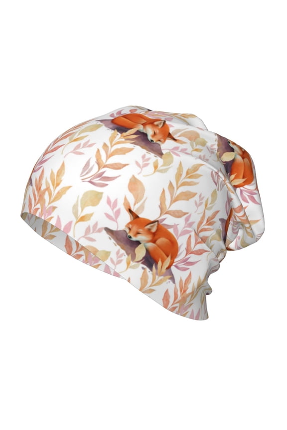 Cute Sleepy Fox Toddler Beanie Baby Boys Girls Beanies Kids Winter Hats Children Knit Warm Caps