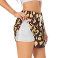thumbnail image 1 of Vsdgher Cute Small Farm Birds Print Women's Running Double Layer Shorts High Waisted with Pockets Elastic Yoga Workout Athletic Gym Sports, 1 of 8