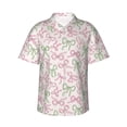 thumbnail image 1 of Vsdgher Cute ribbons set Print Men's Hawaiian Shirts Button Down Tropical Holiday Beach Shirts Vacation Clothes,X-Large, 1 of 7