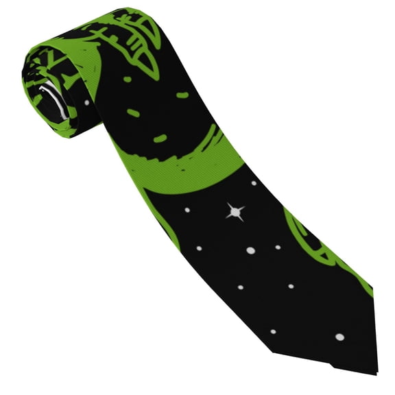 Vsdgher DINOSAUR IN SPACE Print Ties for Men 4.7" Formal Necktie Wedding Accessory Men's Business Ties for Wedding Bussiness Work