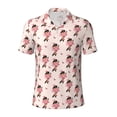 thumbnail image 1 of Vsdgher Dachshund Dog Heart Print Men's Short Sleeve Stretch Polo Shirt, Moisture-Wicking Performance Polo Shirt, 1 of 8
