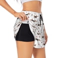 thumbnail image 1 of Vsdgher Dachshund Dog Print Women's Running Double Layer Shorts High Waisted with Pockets Elastic Yoga Workout Athletic Gym Sports, 1 of 8