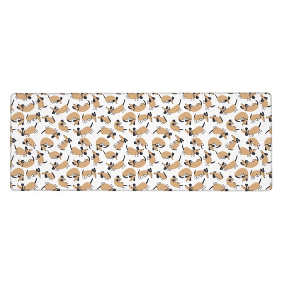 Vsdgher Dachshund Dog Puppy for Mouse Pad with Stitched Edges,Desk mat for Laptop,Computer & PC, Wristing Pad for Gamer,Office & Home,12 x 31.5 in