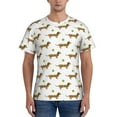 thumbnail image 1 of Vsdgher Dachshund Going To Play Tennis Print Men's Dry Fit Mesh Athletic Shirts Moisture Wicking Tennis T-Shirt Tops, 1 of 1