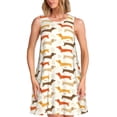 thumbnail image 1 of Vsdgher Dachshund Print Summer Dresses for Women Casual U Neck Beach Dress Sleeveless Tank Loose Sundress with Pocket -Medium, 1 of 7