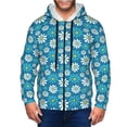 thumbnail image 1 of Vsdgher Daisies Flowers Mens Hoodies Zip Hoodie, Hoodies for Men, Zip-up Hooded Sweatshirt-XX-Large, 1 of 5