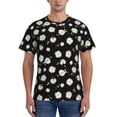 thumbnail image 1 of Vsdgher Daisies Flowers Print Men's Dry Fit Mesh Athletic Shirts Moisture Wicking Tennis T-Shirt Tops, 1 of 9
