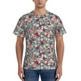 thumbnail image 1 of Vsdgher Daisies Flowers Print Men's Dry Fit Mesh Athletic Shirts Moisture Wicking Tennis T-Shirt Tops, 1 of 9