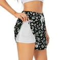 thumbnail image 1 of Vsdgher Daisies Flowers Print Women's Running Double Layer Shorts High Waisted with Pockets Elastic Yoga Workout Athletic Gym Sports, 1 of 8