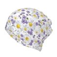 thumbnail image 1 of Vsdgher Daisies Flowers Slouchy Beanie Hat for Men/Women, Skull Cap Chemo Cap Night Sleeping Cap, 1 of 8