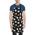 thumbnail image 1 of Vsdgher Daisies Flowers Waterproof Apron with 2 Pockets Kitchen Chef Aprons Bibs for Grooming Cooking Baking Painting Gardening, 1 of 8