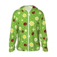 thumbnail image 1 of Vsdgher Daisies And Ladybugs Print Adult Hoodie Shirts Rash Guard for Men Women,Long Sleeve Sun Protection Fishing Shirts for Athletic Running Swim-Medium, 1 of 7