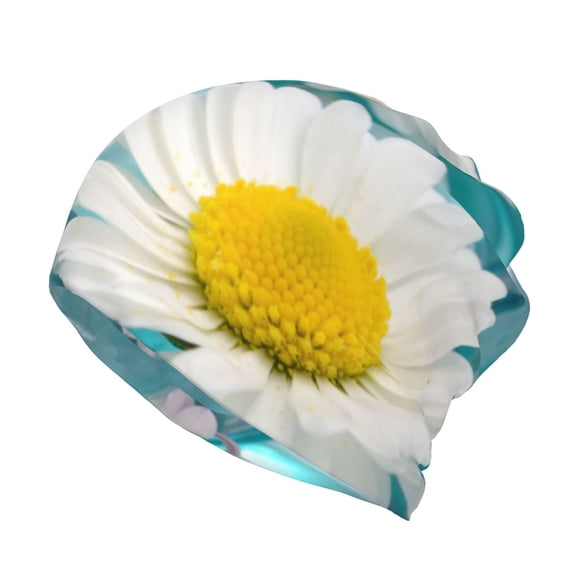 Vsdgher Daisy Flowers Slouchy Beanie Hat for Men/Women, Skull Cap Chemo Cap Night Sleeping Cap