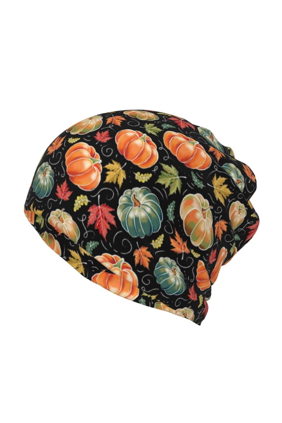 Daisy maple leaf Slouchy Beanie Hat for Men/Women, Skull Cap Chemo Cap Night Sleeping Cap