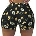thumbnail image 1 of Vsdgher Daisy print Workout Shorts for Women Seamless Soft Smooth Gym Yoga Scrunch Active Exercise Fitness Shorts, 1 of 8