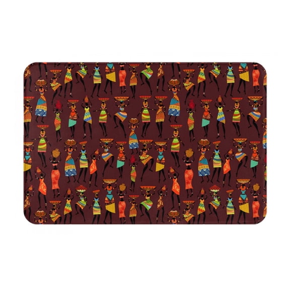Vsdgher Dancing African Women1 Flannel Anti-Slip Floor Mat Comfort Mat Outdoor Rug, Indoor Outdoor Rugs for Home, Office, Laundry 16''x24''in