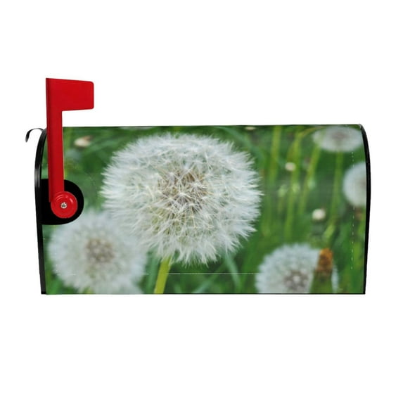 Vsdgher Dandelion Flower In The Meadow Mailbox Cover Magnetic Mailbox Wraps Post Letter Box Cover for Garden Yard Home Decor 2 Sizes-25.5x21 in