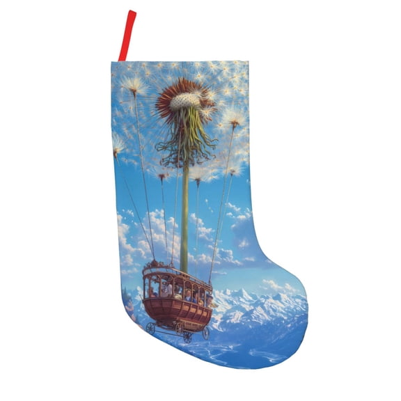Vsdgher Dandelion Hot Air Balloon Christmas Stockings 18 inch Large Kids Stocking Bags Hanging Socks for Christmas Decor Decorations