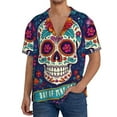 thumbnail image 1 of Vsdgher Dead Day Party Men's Cuban Shirt, Hawaiian Shirts, Business Casual Button Down Shirts, Short Sleeve Shirt-XX-Large, 1 of 5