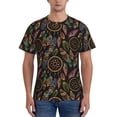 thumbnail image 1 of Vsdgher Decorative Feathers Print Men's Dry Fit Mesh Athletic Shirts Moisture Wicking Tennis T-Shirt Tops, 1 of 9