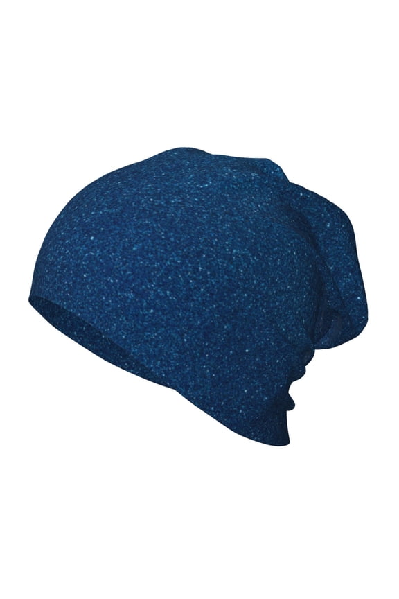 Deep Blue Glitter Toddler Beanie Baby Boys Girls Beanies Kids Winter Hats Children Knit Warm Caps