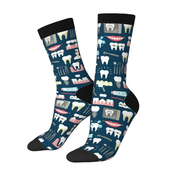 Vsdgher Dental Crew Socks for Men & Women, Breathable Casual Athletic Ankle Socks