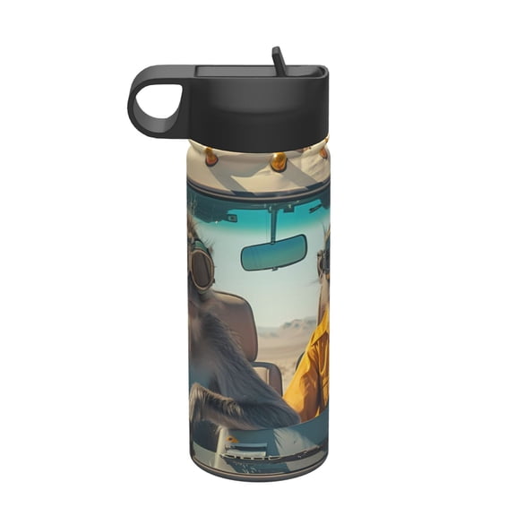 Vsdgher Desert Monkeys Drive for Insulated Stainless Steel Water Bottle,18oz Sports Water Bottle Stainless Steel Reusable Tumbler for Sports, Travel, and School
