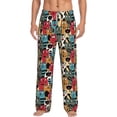 thumbnail image 1 of Vsdgher Different Cats 1 Print Mens Pajama Pants Sleep & Lounge Pants, PJ Bottoms With elastic waistb and Pockets, 1 of 5