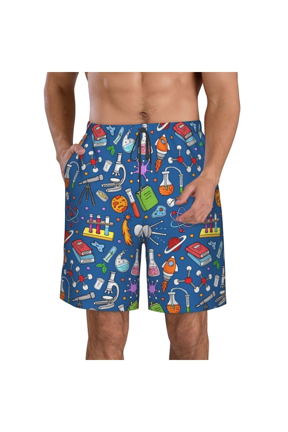 Different Chemical Things Men's Beach Shorts, Surfing shorts, Swim trunks, Quick Dry Swim Trunks for Surfing Beach Fun -XX-Large