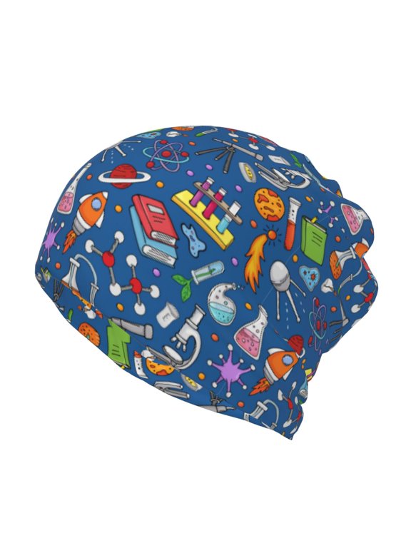 Different Chemical Things Slouchy Beanie Hat for Men/Women, Skull Cap Chemo Cap Night Sleeping Cap
