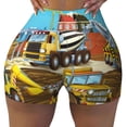 thumbnail image 1 of Vsdgher Different Construction Site Vehicles print Workout Shorts for Women Seamless Soft Smooth Gym Yoga Scrunch Active Exercise Fitness Shorts, 1 of 8