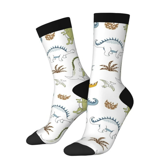 Vsdgher Dinosaur Crew Socks for Men & Women, Breathable Casual Athletic Ankle Socks