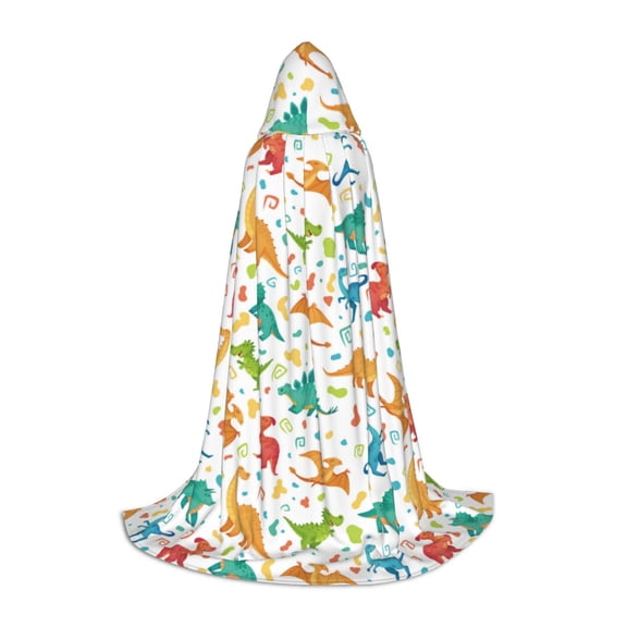 Vsdgher Dinosaur Hooded Cloak, Teenagers Halloween Hoodies Robe Cosplay Capes, Halloween Hooded Cape Cosplay Costume-Medium