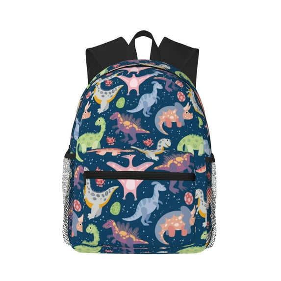 Vsdgher Dinosaur Print Unisex Large Capacity Bookbag Schoolbag Casual Daypack for High School/College/Teens/Travel/Work
