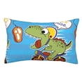 thumbnail image 1 of Vsdgher Dinosaur Riding a Motorcycle Print Pillow Cases -Iconic Collection Pillowcases -Extra Soft, Not easy to deform,not pilling Export quality, 1 of 8
