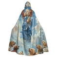 Vsdgher Dog Angel Ascension CloakUnisex Full Length Hooded Robe Cloak Long Cape Cosplay Costume