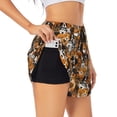 thumbnail image 1 of Vsdgher Dogs Different Breeds Print Women's Running Double Layer Shorts High Waisted with Pockets Elastic Yoga Workout Athletic Gym Sports, 1 of 8