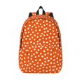 thumbnail image 1 of Vsdgher Dots On Orange Background Print Canvas Backpack Travel Rucksack Unisex Knapsack 15.7/17.7Inch Laptop Backpack for Work,College -Small, 1 of 5