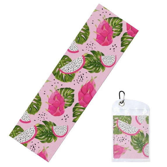 Vsdgher Dragon Fruits Cooling Towel (40"x12"), Soft Breathable Chilly Towel, Ice Towel, Microfiber Towel for Sport, Workout & More Activities